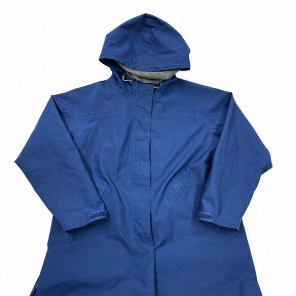 Lands End Gore-Tex Waterproof Hooded Long Light Coat Jacket Women's Medium 10-12 - Picture 2 of 11